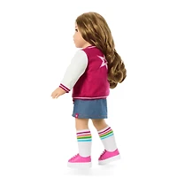 Truly Me™ 18-inch Doll #118 with curly caramel hair