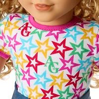 Truly Me™ 18-inch Doll #115 with curly blonde hair