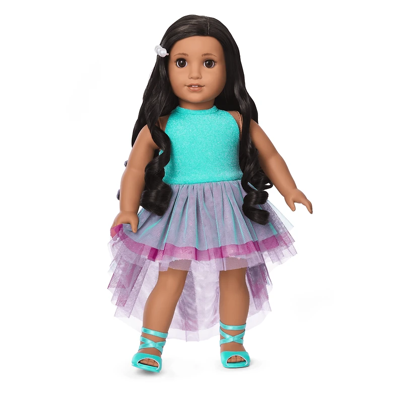 Glam Shimmering Ocean Outfit & Shimmering Sea Turtle Backpack & Accessory Set Bundle
