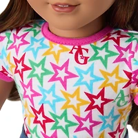 Truly Me™ 18-inch Doll #117 with wavy dark-brown hair
