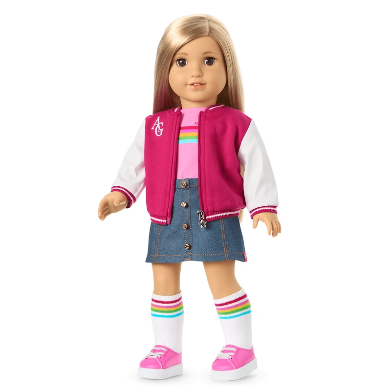 Truly Me™ 18-inch Doll #131 with straight blonde hair