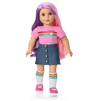 Truly Me™ 18-inch Doll #116 with wavy purple-and-pink hair