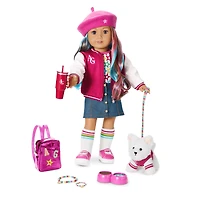 Truly Me™ 18-inch Doll #101 with wavy caramel hair