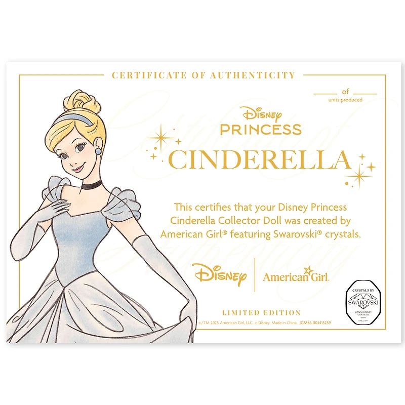 Disney Princess Cinderella 18-inch Doll by American Girl® Collector Series