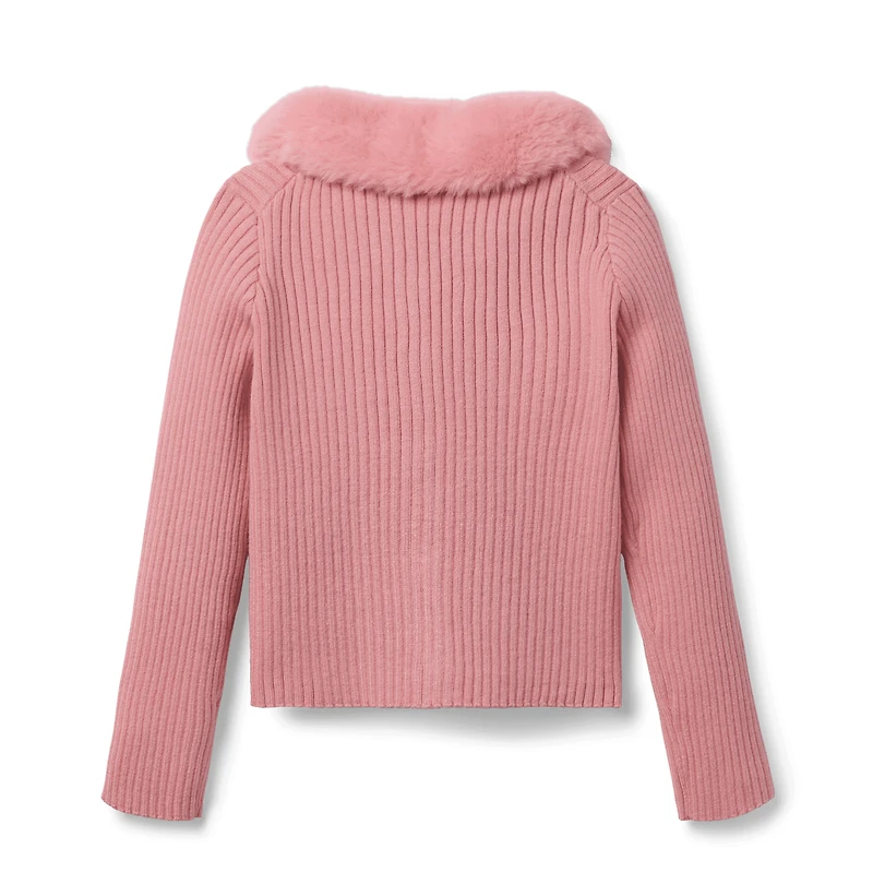 American Girl® x Janie and Jack Rosy Ribbed Cardigan for Girls