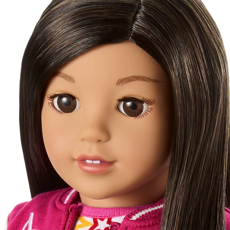 Truly Me™ 18-inch Doll #124 with straight black-brown hair