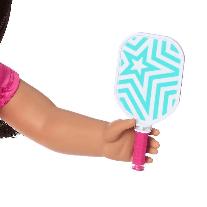Raquel's™ Pickleball Bag & Paddle Set for 18-inch Dolls (Girl of the Year™ 2026)