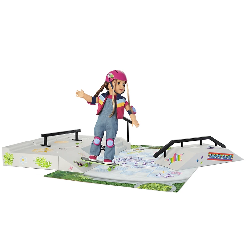 Isabel™ & Nicki's™ 2-in-1 Tennis Court & Skate Spot for 18-inch Dolls (Historical Characters