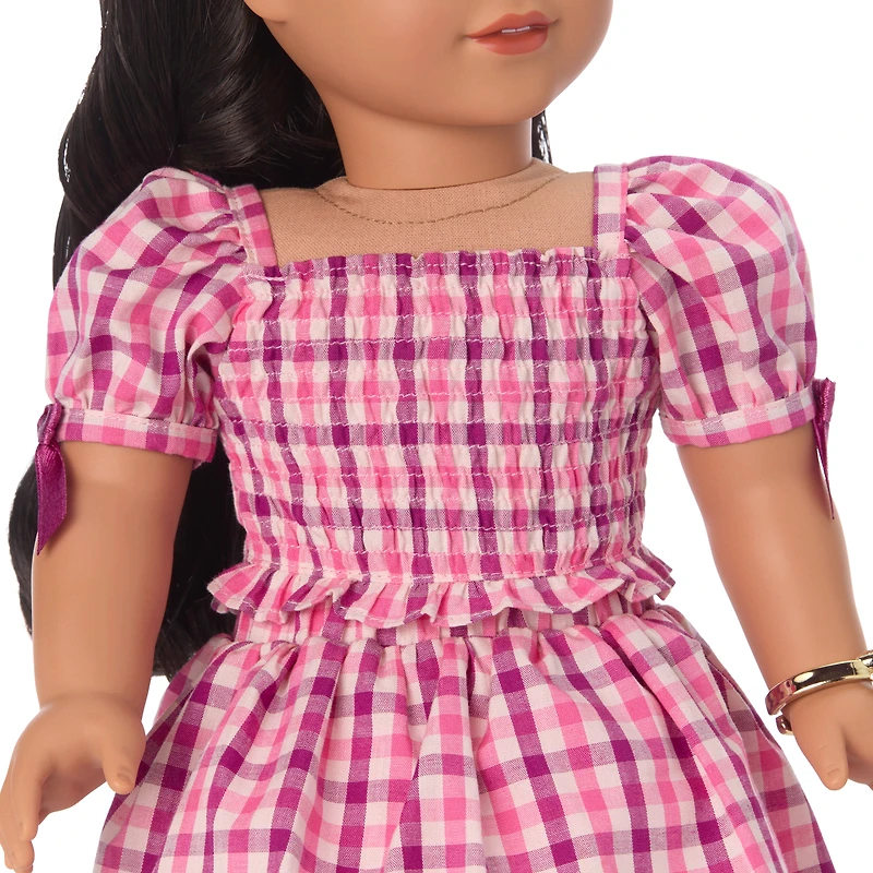 Raquel’s™ Gingham Ruffle Outfit for Girls & 18-inch Dolls + Raquel Doll (Girl of the Year™ 2026)
