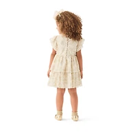 American Girl® x Janie and Jack Sparkly Cream Celebration Dress for Little Girls &