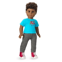 Truly Me™ 18-inch Doll #113 with curly dark-brown hair
