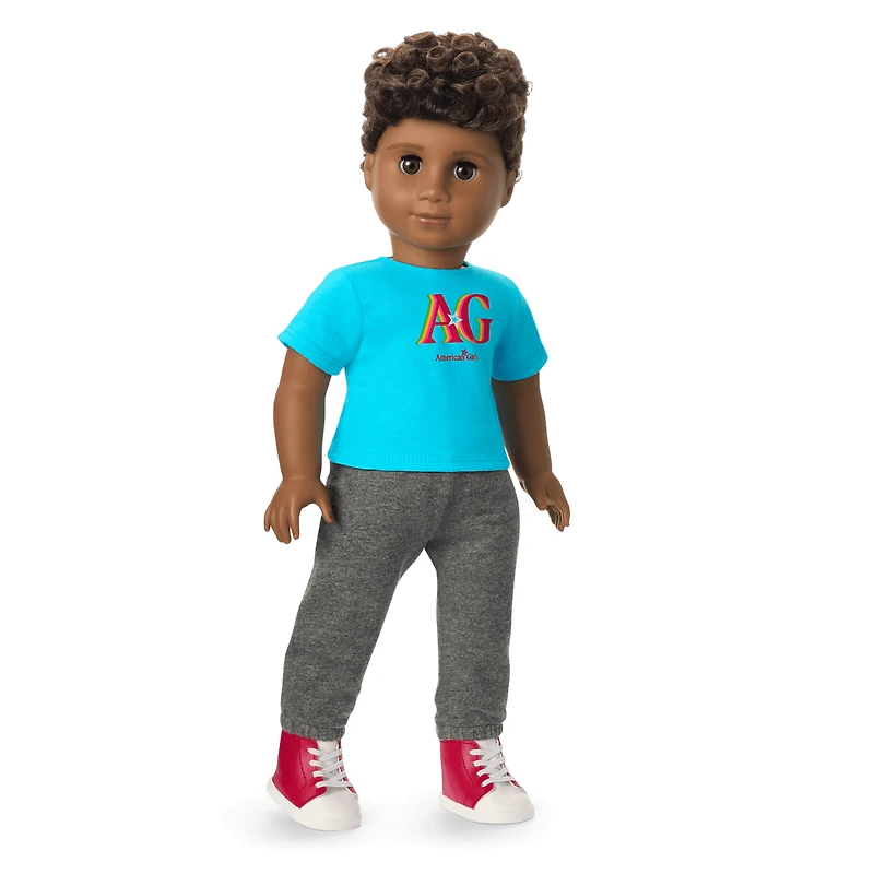 Truly Me™ 18-inch Doll #113 with curly dark-brown hair