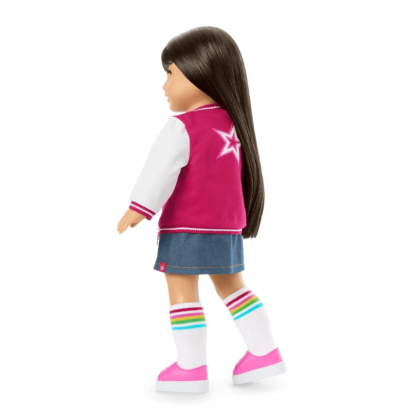Truly Me™ 18-inch Doll #130 with straight black-brown hair