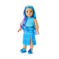 December Blue Beauty Topaz Outfit for 18-inch Dolls