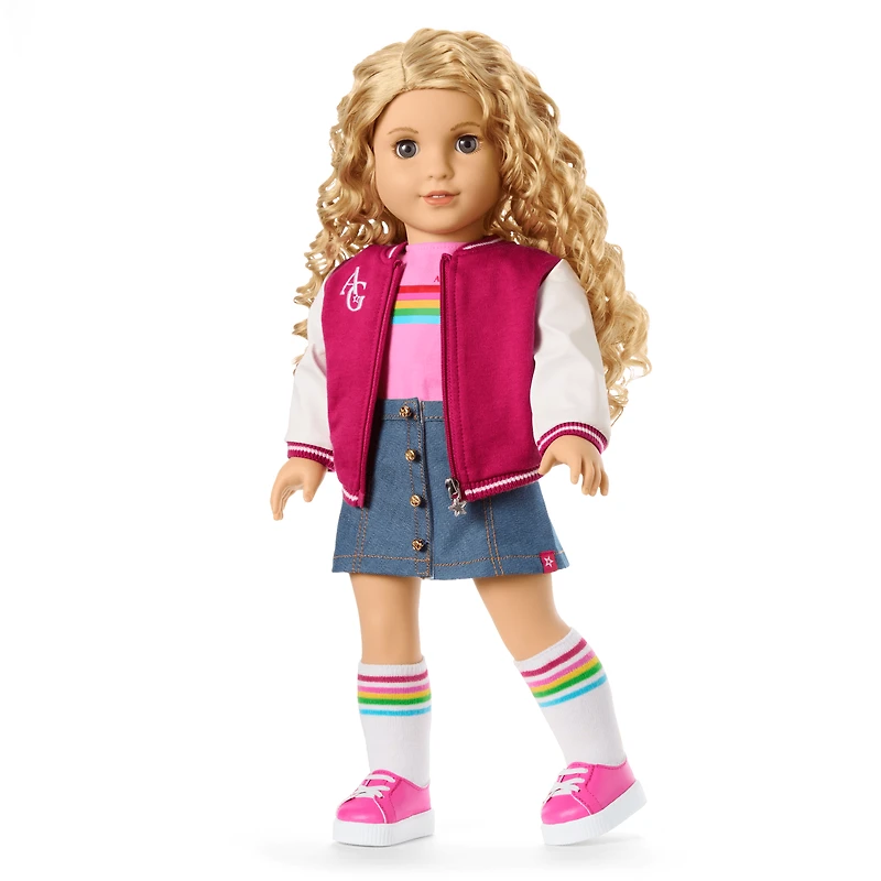 Truly Me™ 18-inch Doll #115 with curly blonde hair