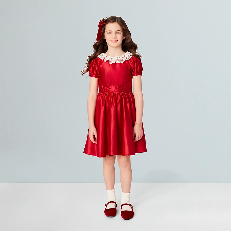 American Girl® x Janie and Jack Holly-Red Party Dress for Girls