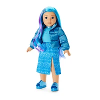 December Blue Beauty Topaz Outfit for 18-inch Dolls