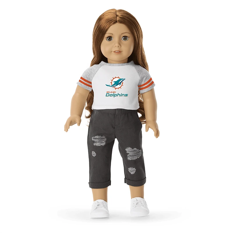 American Girl® x NFL Miami Dolphins Fan Tee for 18-inch Dolls