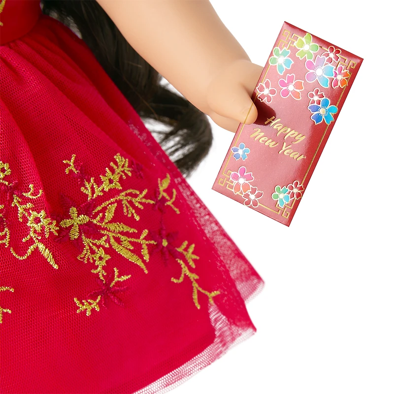 Lunar New Year's Celebration Outfit for 18-inch Dolls
