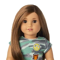 Truly Me™ 18-inch Doll #107 with layered straight brown hair