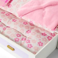 All Set for Sleepovers Canopy Bed & Nightstand for 18-inch Dolls