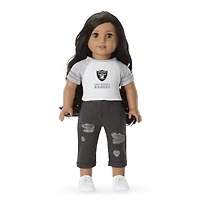 American Girl® x NFL Raiders Fan Tee for 18-inch Dolls
