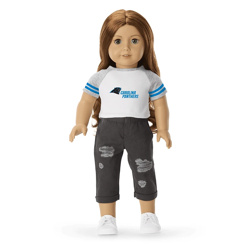 American Girl® x NFL Carolina Panthers Fan Tee for 18-inch Dolls
