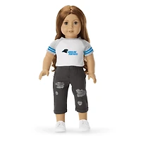 American Girl® x NFL Carolina Panthers Fan Tee for 18-inch Dolls