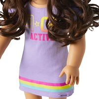 Truly Me™ 18-inch Doll #121 with curly dark-brown hair