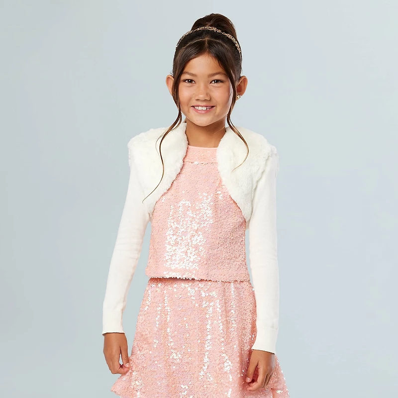 American Girl® x Something Navy Frosty Faux-Fur Shrug for Girls