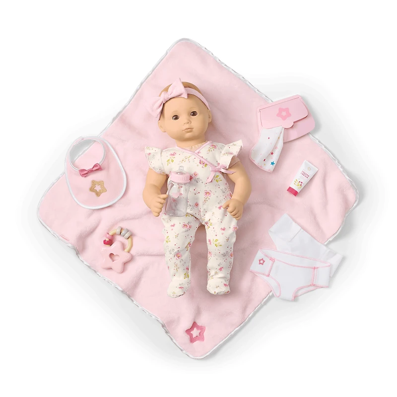 Bitty Baby® Doll #6 with red hair Care & Play Set