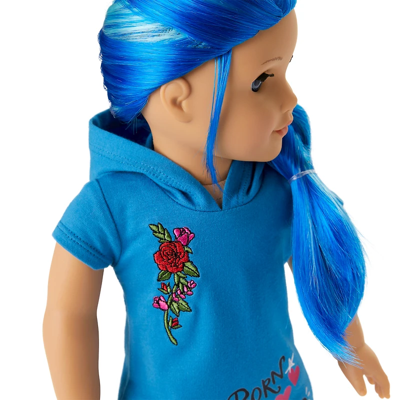 Truly Me™ 18-inch Doll #90 with long blue hair