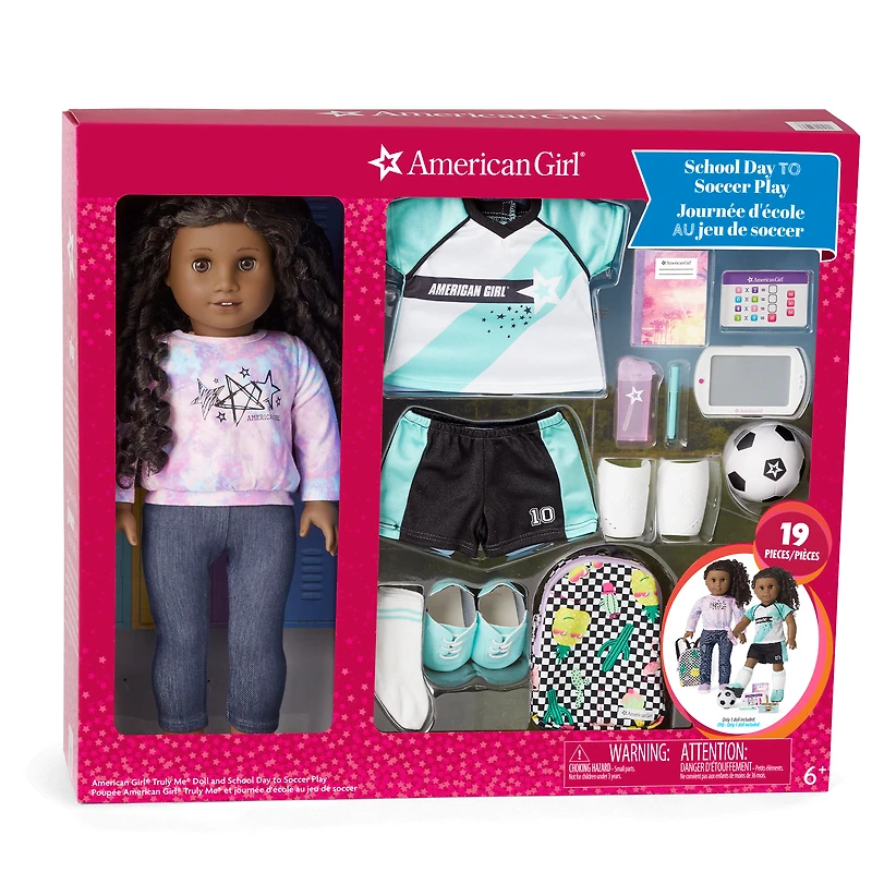 American Girl® Truly Me™ Doll #67 and School Day to Soccer Play Set