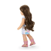 Truly Me™ 18-inch Doll #126 with long wavy brown hair