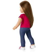 Matching AG™ Grin Pins Ringer Tee Set for Girls & 18-inch Dolls