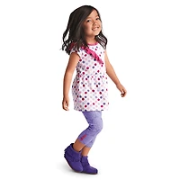 Playful Floral Leggings for Little Girls