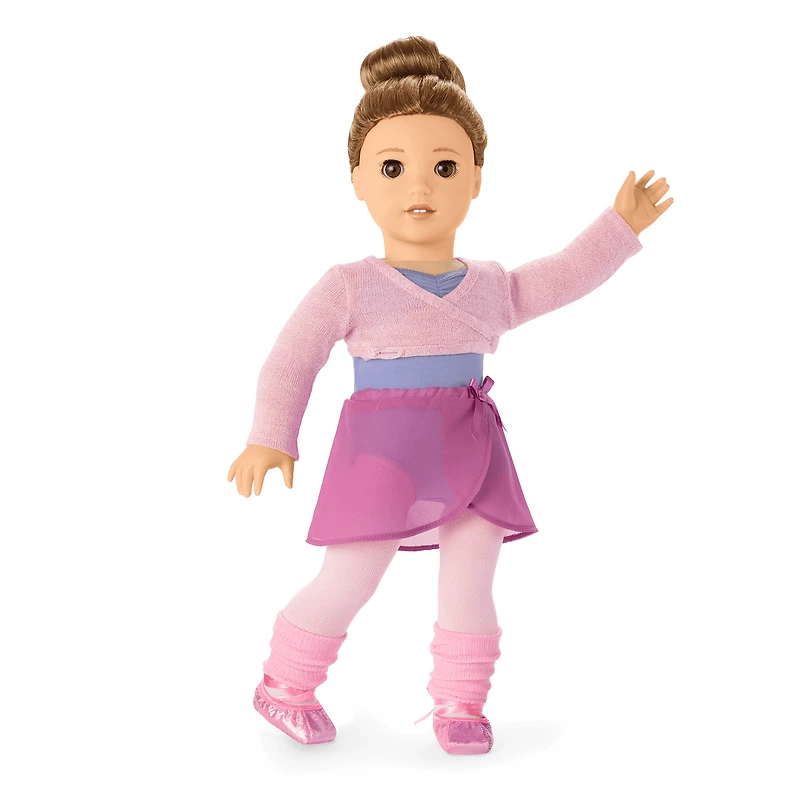Plié Away Ballet Practice Outfit for 18-inch Dolls