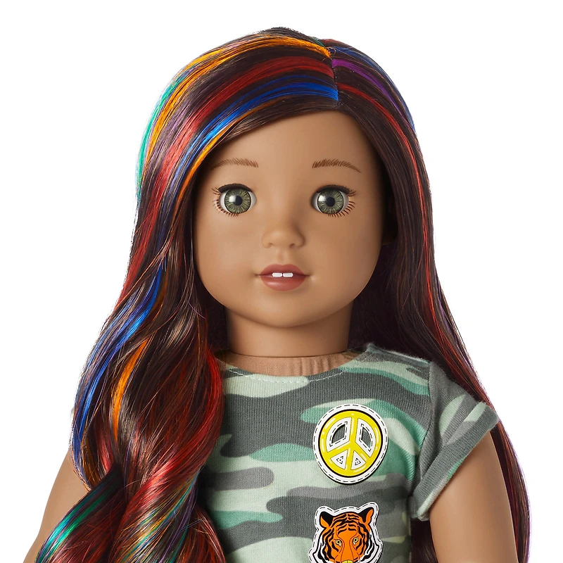 Truly Me™ 18-inch Doll #120 with wavy dark-brown hair