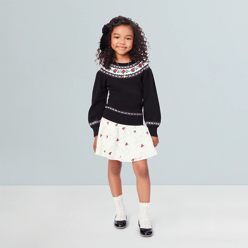 American Girl® x Janie and Jack Holiday Rose Skirt for Girls