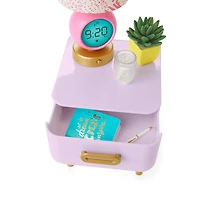 All Set for Sleepovers Canopy Bed & Nightstand for 18-inch Dolls