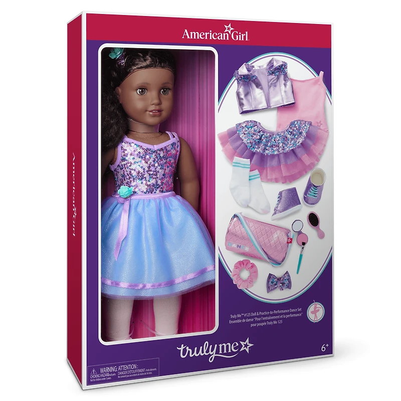 Truly Me™ #127 18-inch Doll & Practice-to-Performance Dance Set