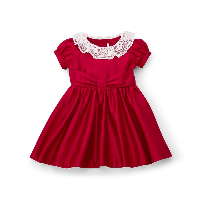 American Girl® x Janie and Jack Holly-Red Party Dress for Little Girls