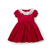 American Girl® x Janie and Jack Holly-Red Party Dress for Little Girls