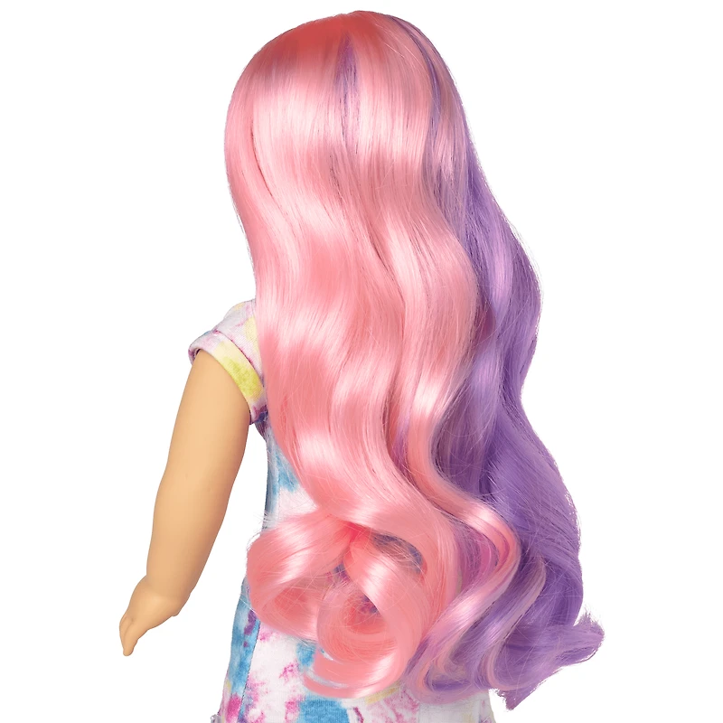 Truly Me™ 18-inch Doll #116 with wavy purple-and-pink hair