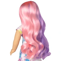 Truly Me™ 18-inch Doll #116 with wavy purple-and-pink hair