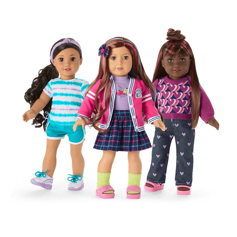 School-Day Style Outfit Set for 18-inch Dolls