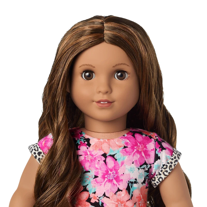 Truly Me™ 18-inch Doll #117 with wavy dark-brown hair
