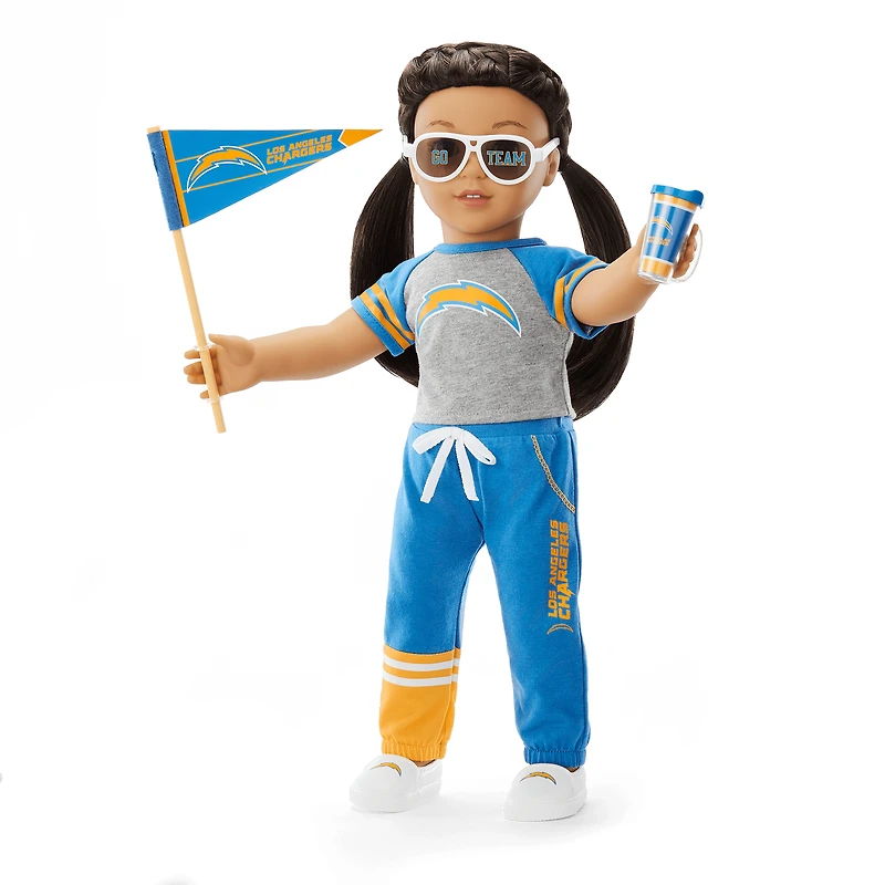 American Girl® x NFL Los Angeles Chargers Fan Outfit & Accessories for 18-inch Dolls
