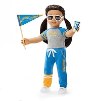 American Girl® x NFL Los Angeles Chargers Fan Outfit & Accessories for 18-inch Dolls