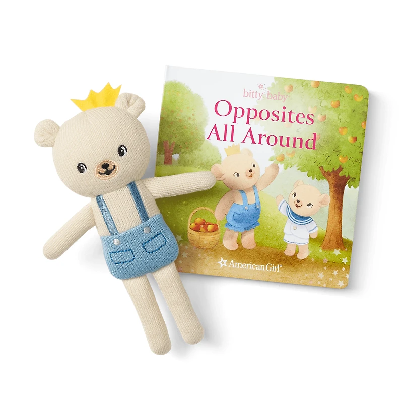 Bitty Baby® Doll #3 in Soft Blue + Bear Friend & Board Book